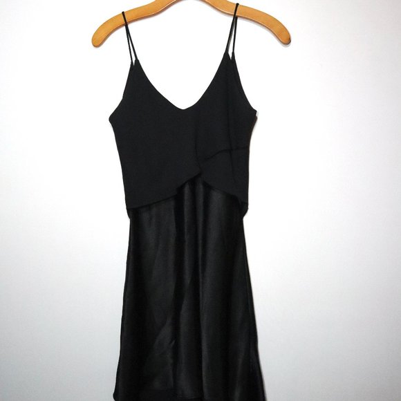 Venus Attitudes 80s/90s Vintage Union Label Women's Mini Black Dress Size 8 - Picture 2 of 5